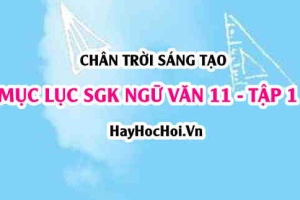 Mục lục SGK Ngữ Văn 11 Chân trời sáng tạo Tập 1